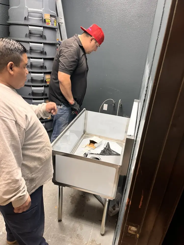Commercial plumbing and sink installation in Demorest